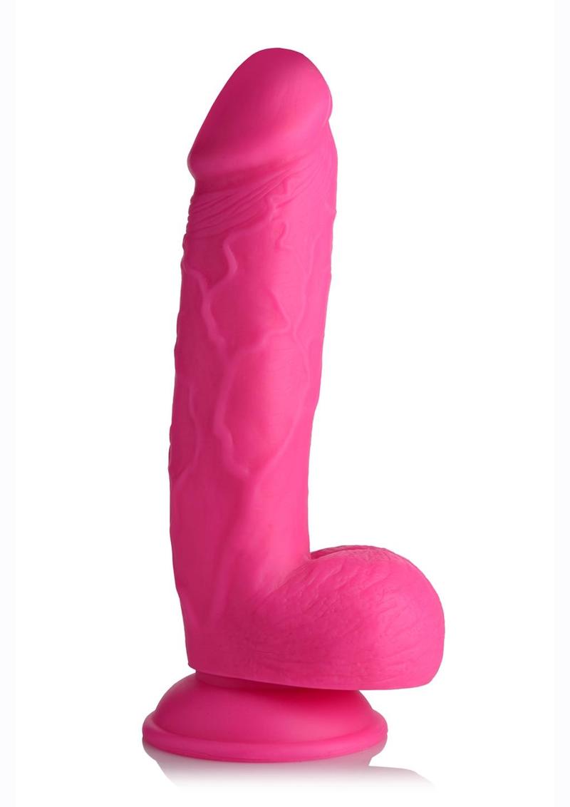 Pop Peckers Dildo with Balls - Pink - 8.25in