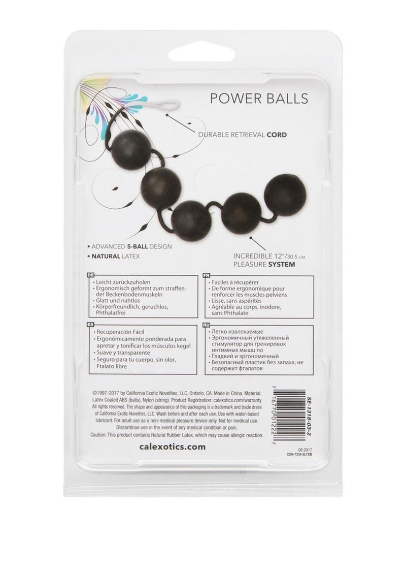 Power Balls Latex Dipped Kegel Balls - Black