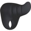 Power Couple Rechargeable Silicone G-Spot Vibrator with Clitoral Stimulator and Finger Ring - Black