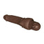 Power Stud Cliterrific Vibrating Dildo - Chocolate