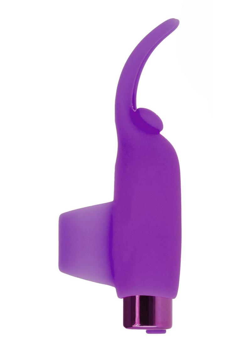 Powerbullet Silicone Teasing Tongue with Mini Rechargeable Bullet - Purple - 2.5in