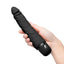 Powercocks Silicone Realistic Vibrator - Black - 7in