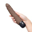 Powercocks Silicone Realistic Vibrator - Chocolate - 7in