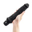 Powercocks Silicone Rechargeable Girthy Realistic Vibrator - Black - 8in