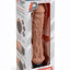 Powercocks Silicone Rechargeable Girthy Realistic Vibrator - Caramel - 8in