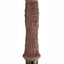 Powercocks Silicone Rechargeable Girthy Realistic Vibrator - Chocolate - 8in