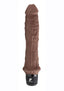 Powercocks Silicone Rechargeable Girthy Realistic Vibrator - Chocolate - 8in