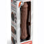 Powercocks Silicone Rechargeable Girthy Realistic Vibrator - Chocolate - 8in