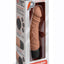 Powercocks Silicone Rechargeable Realistic Vibrator - Caramel - 6.5in