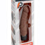 Powercocks Silicone Rechargeable Realistic Vibrator - Chocolate - 6.5in