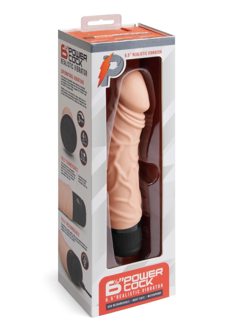 Powercocks Silicone Rechargeable Realistic Vibrator