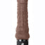 Powercocks Silicone Rechargeable Realistic Vibrator - Chocolate - 6in