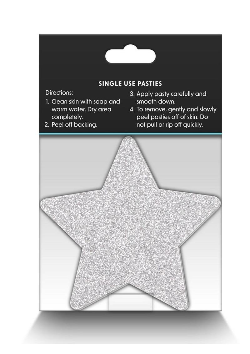 Pretty Pasties Glitter Stars - Red/Silver