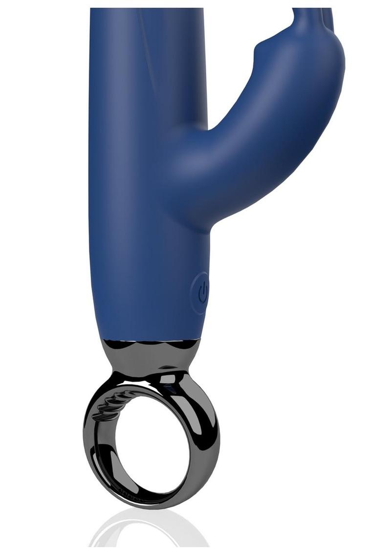 Primo Rabbit Rechargeable Silicone Vibrator - Blue/Navy