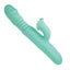 Princess Passion Heat Rechargeable Silicone Warming Vibrator with Clitoral Wheel - Aqua/Green