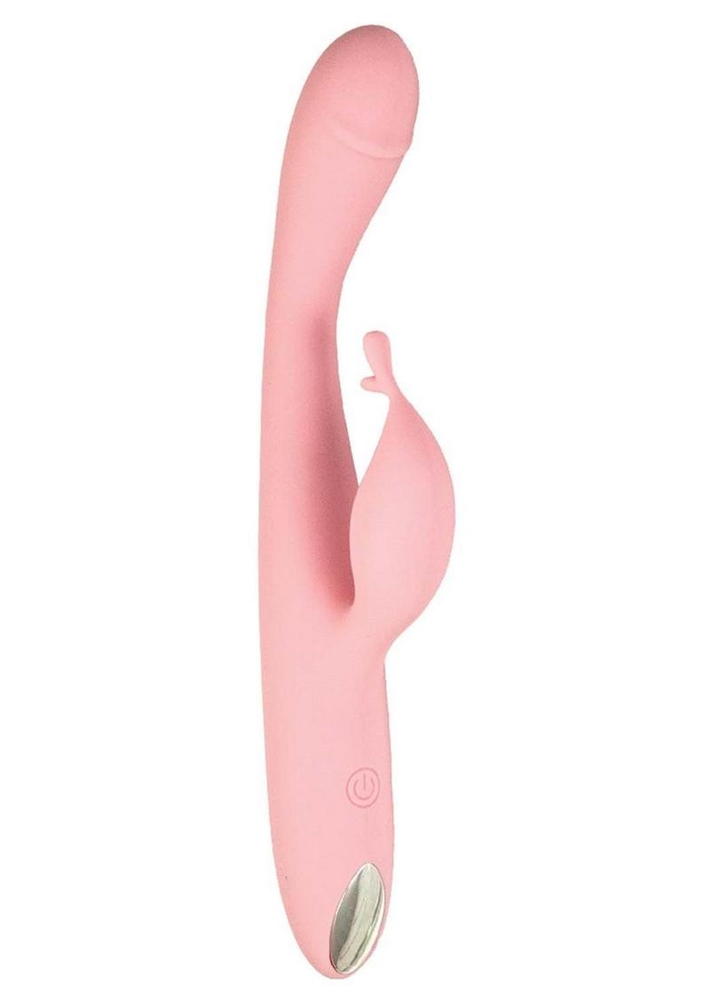 Princess Petite Pleasure Silicone Rechargeable Dual Stimulating Vibrator - Pink