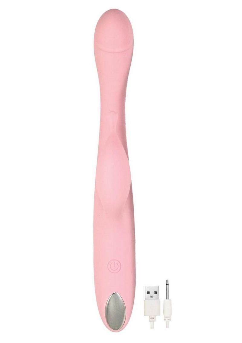 Princess Petite Pleasure Silicone Rechargeable Dual Stimulating Vibrator - Pink