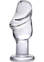 Prisms Asvini Glass Penis Anal Plug - Clear