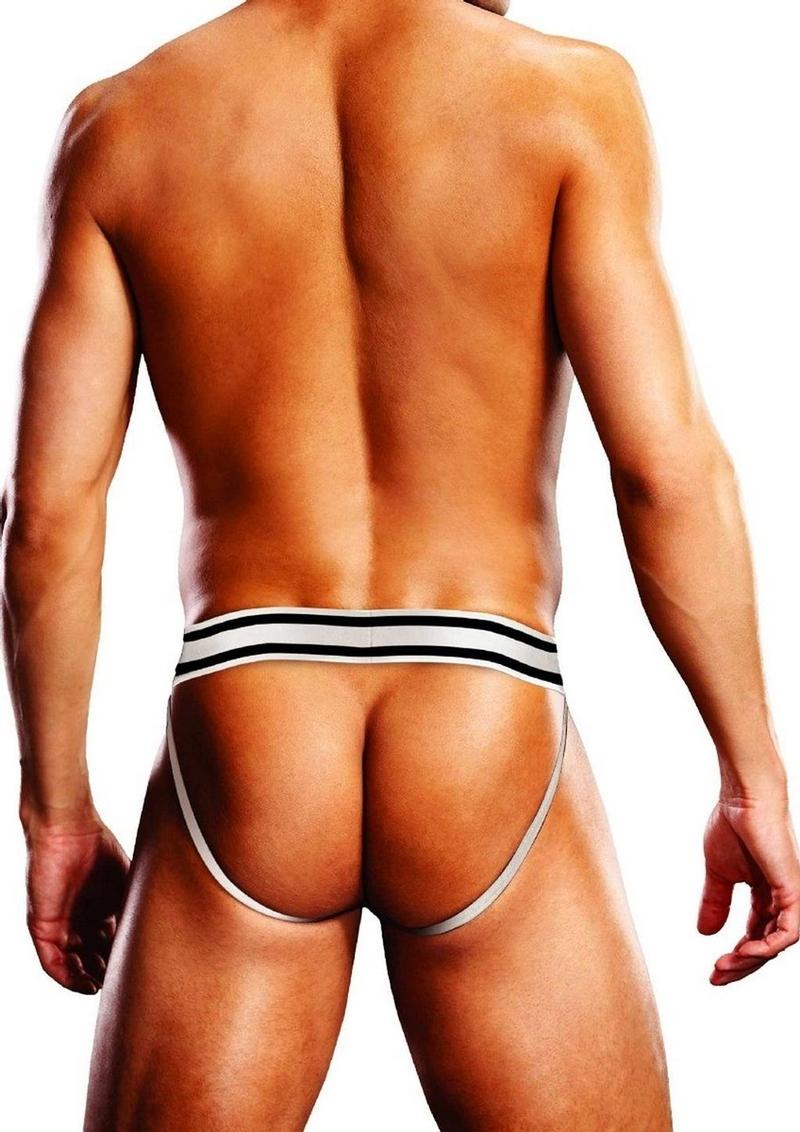 Prowler Leather Pride Jock - Black/White - XLarge