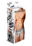 Prowler Leather Pride Open Brief - Black/White - Small