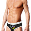 Prowler Oversized Paw Swimming Brief - Black/Multicolor/Rainbow - Large