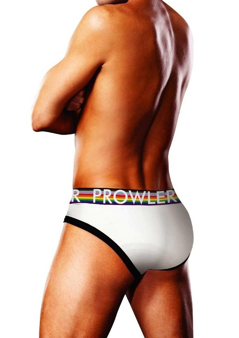 Prowler White Oversized Paw Brief - Multicolor/Rainbow/White - Small