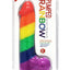 Pumped Rainbow Silicone Realistic Dildo with Balls - Multicolor - 9in