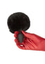 Punishment Bunny Tail Silicone Butt Plug - Black