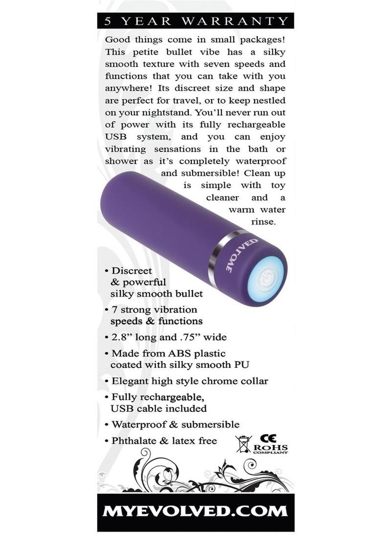 Purple Passion Rechargeable Silky Smooth Bullet