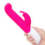 Rabbit Essentials Silicone Rechargeable Come Hither G-Spot Rabbit - Hot Pink/Pink