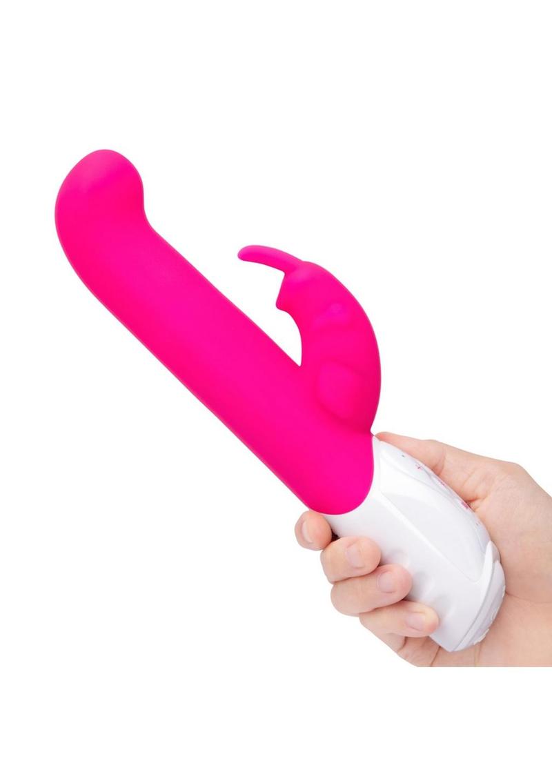 Rabbit Essentials Silicone Rechargeable Come Hither G-Spot Rabbit - Hot Pink/Pink