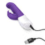 Rabbit Essentials Silicone Rechargeable Come Hither G-Spot Rabbit - Purple