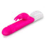 Rabbit Essentials Silicone Rechargeable G-Spot Thrusting Rabbit Vibrator - Hot Pink/Pink