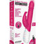 Rabbit Essentials Silicone Rechargeable G-Spot Thrusting Rabbit Vibrator - Hot Pink/Pink