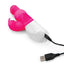 Rabbit Essentials Silicone Rechargeable Pearls Rabbit Vibrator - Hot Pink/Pink