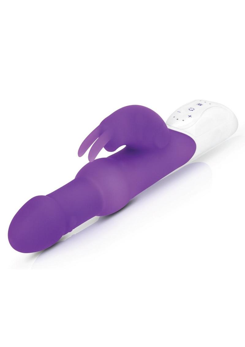 Rabbit Essentials Silicone Rechargeable Pearls Rabbit Vibrator - Purple