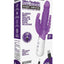 Rabbit Essentials Silicone Rechargeable Slim Realistic Double Penetration Rabbit Vibrator - Purple