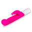 Rabbit Essentials Silicone Rechargeable Slim Shaft Thrusting G-Spot Rabbit Vibrator - Pink