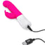 Rabbit Essentials Silicone Rechargeable Slim Shaft Thrusting G-Spot Rabbit Vibrator