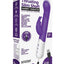 Rabbit Essentials Silicone Rechargeable Slim Shaft Thrusting G-Spot Rabbit Vibrator - Purple