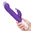 Rabbit Essentials Silicone Rechargeable Slim Shaft Thrusting G-Spot Rabbit Vibrator