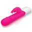 Rabbit Essentials Silicone Rechargeable Thrusting Rabbit Vibrator - Hot Pink/Pink