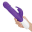 Rabbit Essentials Silicone Rechargeable Thrusting Rabbit Vibrator - Purple