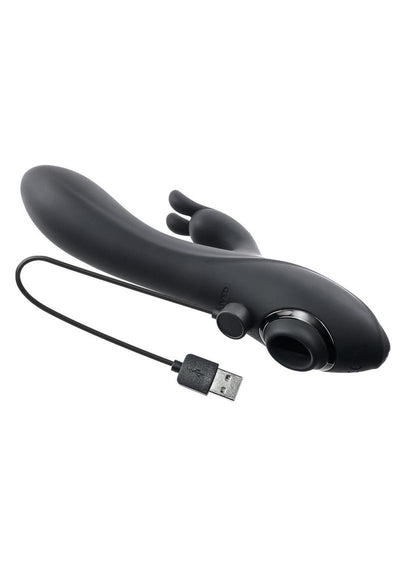 Rabbit Hole Rechargeable Silicone Triple Vibrator - Black