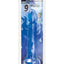 Raging Hard-Ons - Slimline Anal Series - Ass Play Ballsy Dildo with Balls - Blue/Cobalt Blue - 9in