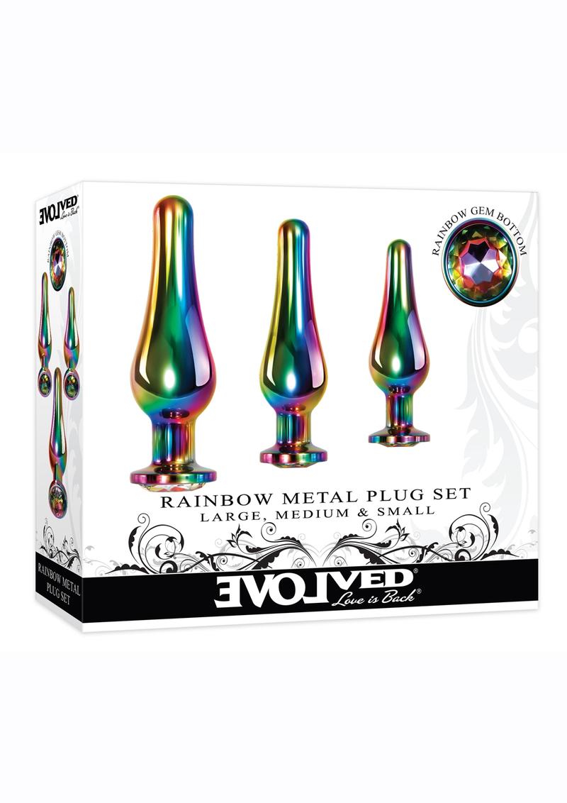 Rainbow Metal Anal Plug