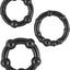 Ram Beaded Cock Rings - Black - 3 Pack