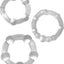 Ram Beaded Cock Rings - Clear - 3 Pack