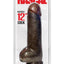 Rascal Chi Chi Larue's Black Balled Massive Cock Waterproof - Chocolate - 12in