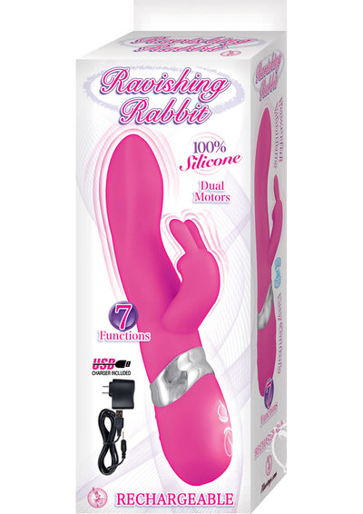 Ravishing Rabbit Silicone Rechargeable Vibrator - Pink